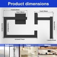 thumbnail image 2 of FUYGRCJ Matte Black Square Towel Ring, Multifunctional Toilet Paper and Hand Towel Holder for Bathroom Wall Mount, Stainless Steel Heavy Duty Towel Hanger for Shower, Kitchen, Toilet, 2 of 11