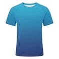 thumbnail image 4 of Men's and Big Men's Workout Shirt Athletic Core Shirt Quick Dry Moisture Wicking Short Sleeve Performance T-Shirt Gradient,Blue,L, 4 of 4
