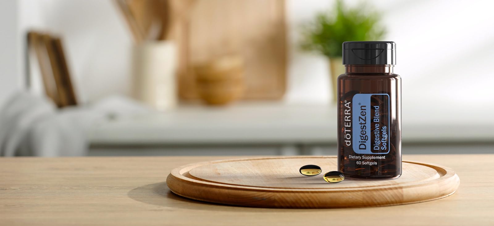 doTERRA DigestZen Softgels - Essential Oil Digestive Blend, 60 ct | Digest Zen Softgel