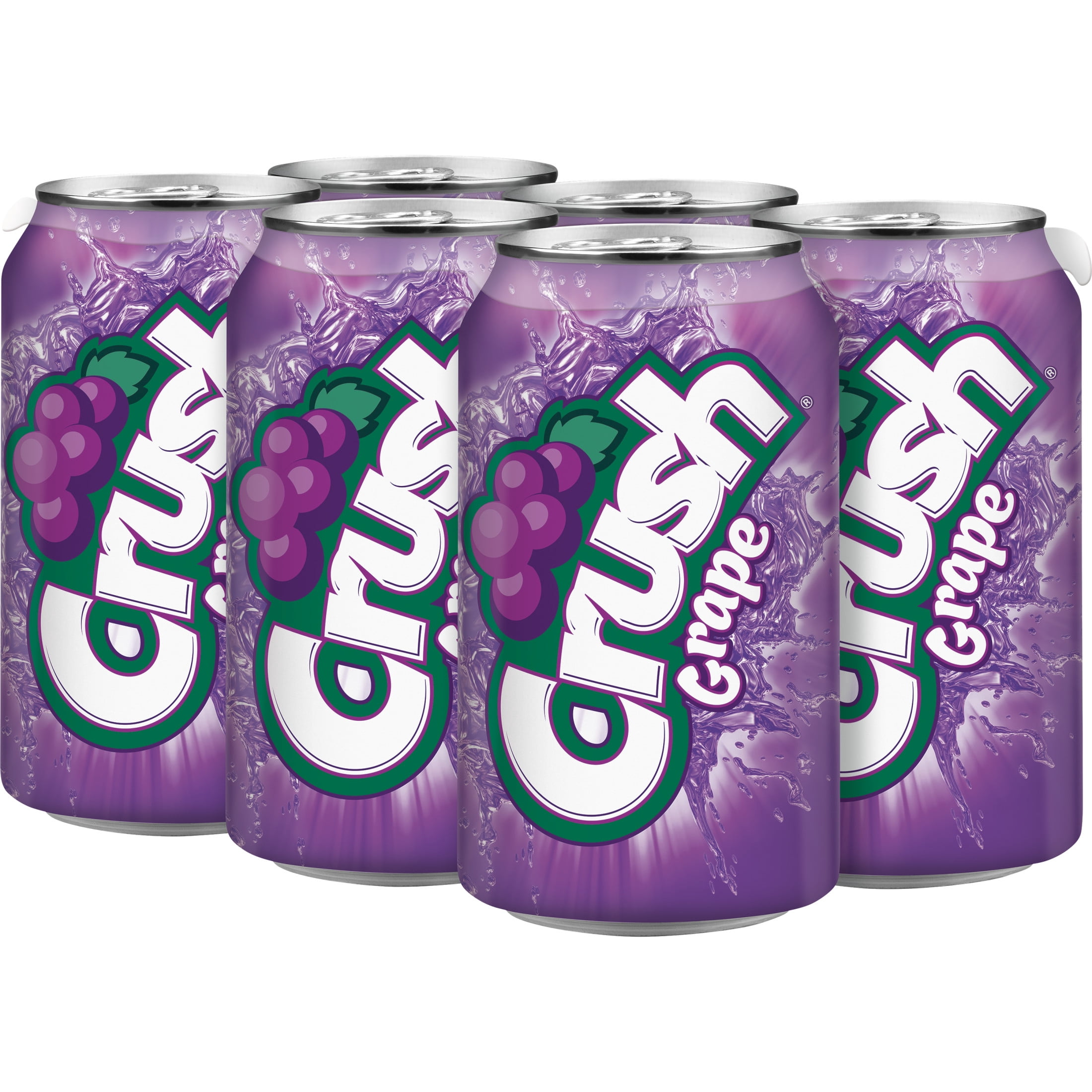 Crush Grape Soda, 12 fl oz cans, 6 pack