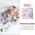 thumbnail image 4 of 1 set Recién nacido arco diadema y swaddle wrap baby gradient color manta de color, 4 of 7