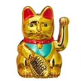 thumbnail image 1 of Gato de la suerte chino Asia China Japón Tailandia Dorado 8 x 10 x 14 cm, 1 of 4