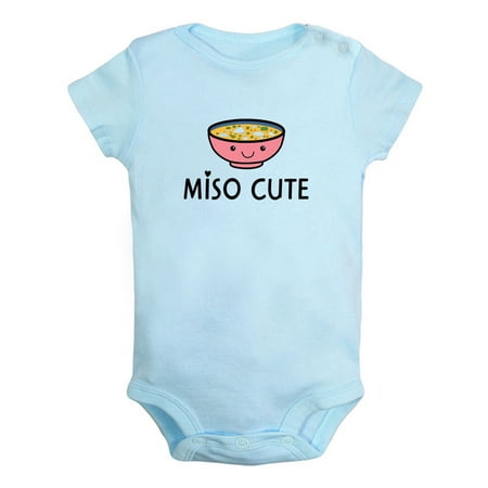 

Miso Cute Novelty Rompers For Babies Newborn Baby Unisex Bodysuits Infant Jumpsuits Toddler 0-24 Months Kids One-Piece Oufits (Blue 0-6 Months)