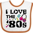 thumbnail image 3 of Inktastic I Love the '80s-musical Notes Boys or Girls Baby Bib, 3 of 4