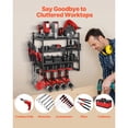 thumbnail image 3 of KFFKFF Power Tool Organizer Wall Mount, 4-Layer Storage Rack with 4 Drill Holders, Tools Holder and Storage Rack with Screwdriver Holder, 3 of 9