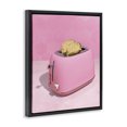 thumbnail image 2 of Stupell Industries Eclectic Golden Toaster over Pink Black Floating Frame Canvas Art, 25 x 31, by LISH Creative, 2 of 8