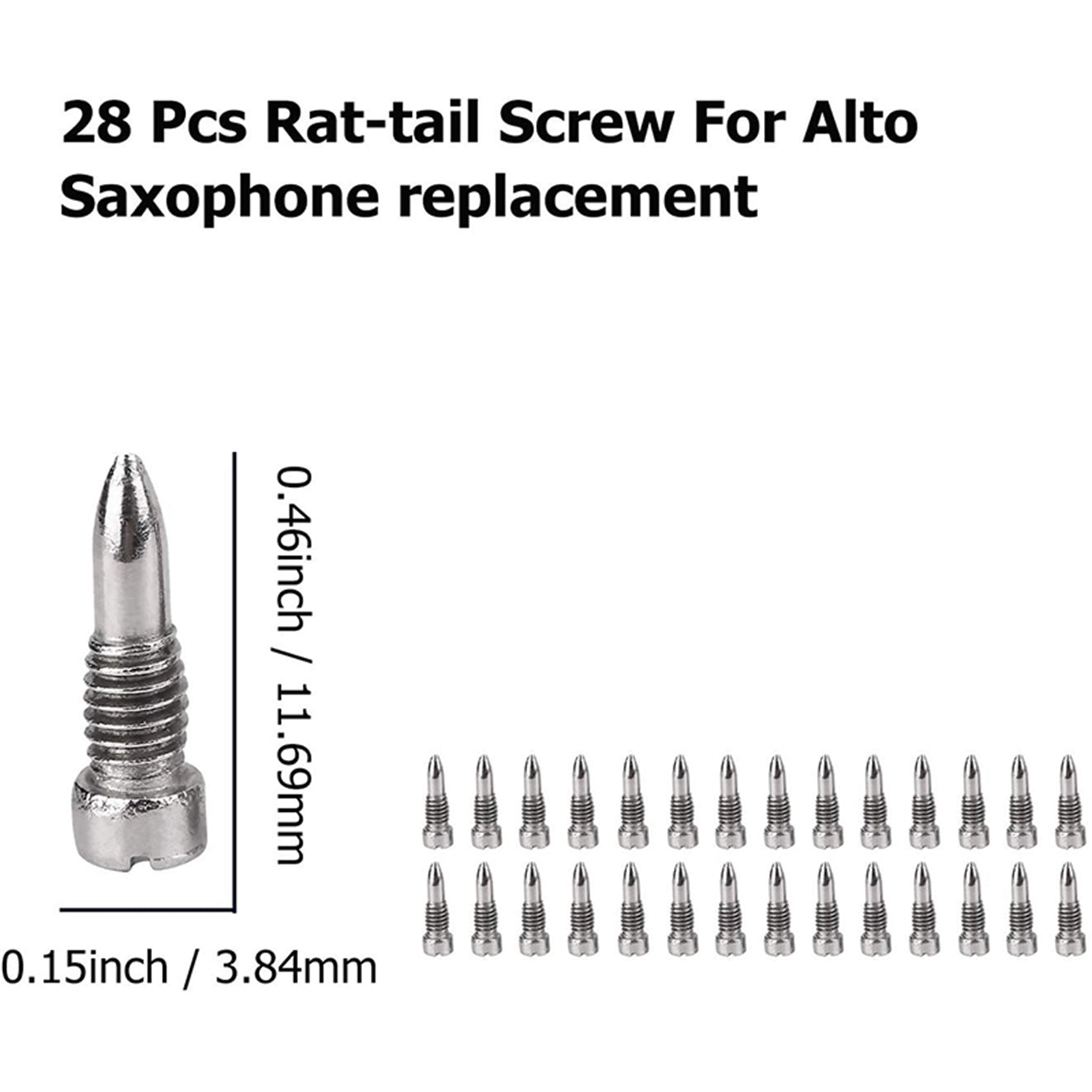 119Pcs Alto Sax Saxophone Repair Screws Springs Kit with 50cm Alto Saxophone Cleaning Cleaner Brush Sax Parts Tool