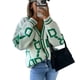 thumbnail image 2 of Suéteres Tipo Cárdigan de Punto Grueso para Mujer, Informales, Abiertos, con Botones, para Invierno, y Otoño Crema L, 2 of 10