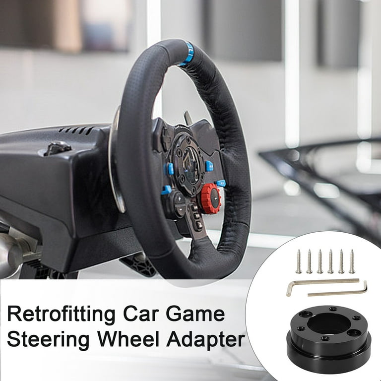 Gotofar Quick Installation Disassembly Steering Wheel Adapter with Screws  Wrench Racing Game Steering Wheel Adapter for Logitech G29 G920 Black 