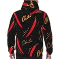 thumbnail image 7 of Balery Hot Chili Pattern Mens Hoodie Kangaroo Pocket Hoodie Pullover Hooded Sweatshirt Ideal for Daily Wear Travel and Home-XX-Large, 7 of 7