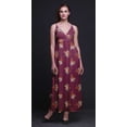 thumbnail image 3 of Bimba Robe Longue Maxi d'Été à Imprimé Floral pour Femme, Col en V, Tenue de Villégiature de Vacances - Grand, 3 of 6