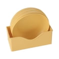 thumbnail image 2 of Set of 5 Plastic Plates With Holder Durable Shatterproof Deep Plates Solid, 2 of 2