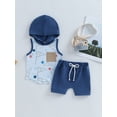 thumbnail image 2 of Coduop Baby Boy Independence Day Outfit Set,Sleeveless T-Shirt and Shorts Infant Boy Clothes Set, 2 of 8