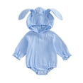 thumbnail image 3 of Ruyang New Born Baby Easter Outfit Toddler Girl Bunny Graphic Rabbit Ears Long Sleeve Hooded Romper One Piece Sweatshirt Jumpsuit, 3 of 3