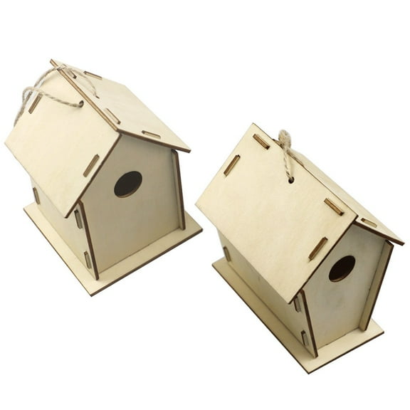 JoyMoreHome 2 Pack Bird House Crafts for Ages 5-8 8-12, Buildable DIY Birdhouse Kit for Children to Build, Summer Arts and Craft Projects with Paint