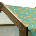 thumbnail image 5 of Yellow and Blue Pet House, Tropical Bananas Pattern in Vivid Tones Exotic Style Palm Summer Graphic, Outdoor & Indoor Portable Dog Kennel with Pillow and Cover, 5 Sizes, Teal Yellow, by Ambesonne, 5 of 5