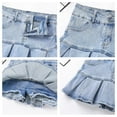 thumbnail image 6 of WTXUE Denim Skirt, Women's Cowboy Fishtail A-Line Skirt High Short Skirt, Wrap Skirt, Blue Jean Skirts for Women, Light Blue XS, 6 of 6