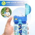 thumbnail image 3 of Botella de agua para niños YOYTOO, 650 ml, a prueba de fugas con pajita, 3 of 7