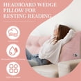 thumbnail image 5 of Lovote Bed Wedge Pillow for Headboard Gap Reading Lumbar Back Rest Support Pillow for Bed Sofa Large Long Pillow with Side Pockets Removable Cover, 59"x20", Pink, 5 of 7