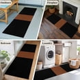 thumbnail image 5 of Boho Black Washable Area Rug 2x6 and Brown Striped Tribal Farmhouse Style Low-Profile Area Rugs with Non Slip Backing Indoor Floor Carpet for Entrance Living Room Bedroom Home Office, 5 of 9