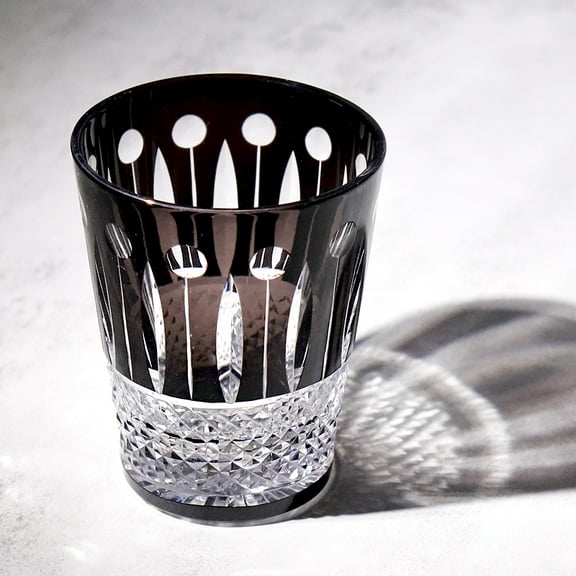 Colored Edo Kiriko Handmade Glasses High Quality Hand Cut To Clear Crystal Drinkware Whiskey Cup Wine Glass 1PC