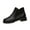 Black, variant on Wensltd Women's Boots Pull On Solid Color Chunky Mid Heel Versatile Fashion Winter Short Boots