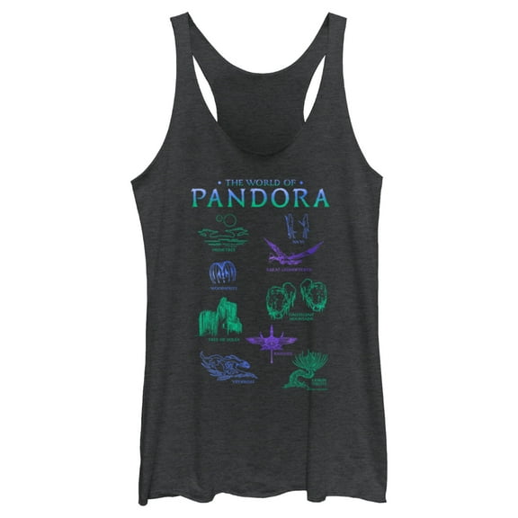 Women's Avatar The World of Pandora  Racerback Tank Top Black Heather Large