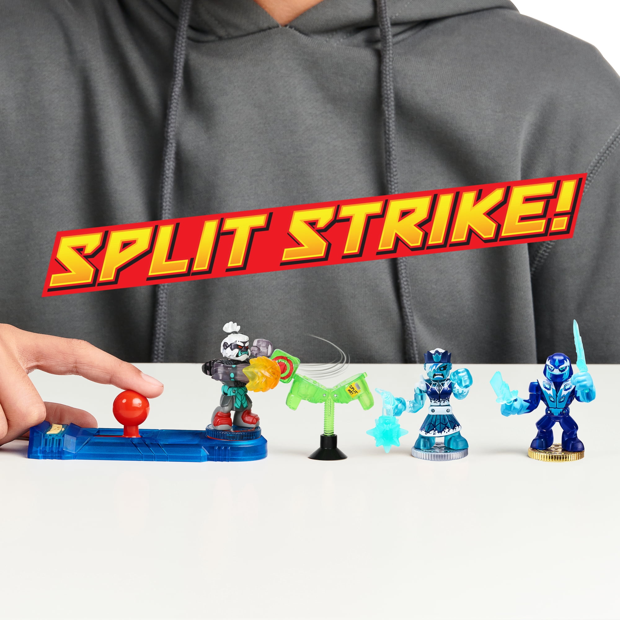 Akedo - Ultimate Arcade Warriors Starter Pack Mini Battling Action Figures - Ready, Fight, Split Strike