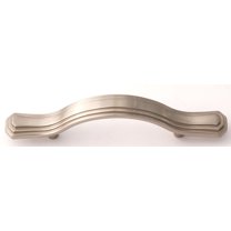Alno A1516-3 Geometric 3" Center To Center Solid Brass Ridged Arch Bow Cabinet Handle /