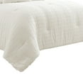 thumbnail image 2 of 6 Piece Cotton King Comforter Set with Fringe Details, White- Saltoro Sherpi, 2 of 5