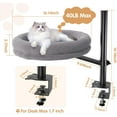thumbnail image 6 of Cat Desk Bed Desktop Large Nest-Sturdy Dual Clamps Supports Up to 50 lbs,360° Adjustable Desktop Cat Perch with Soft Faux Fur Cover,Elevating Hammock for Home Office, 6 of 9