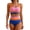 Orange, variant on Stamzod Women's High Waisted Bikini Sets Sporty Two Piece Swimsuits Color Block Tummy Control Bathing Suits High Cut Swimwear Black XL