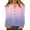 Light Purple, variant on WTOBBY Women's Gradient Print V-Neck Button Down Long Sleeve T-Shirt Top, Casual Fashion Tee for Daily Comfort, Soft Blend Fabric Weekend Style,Cyan L
