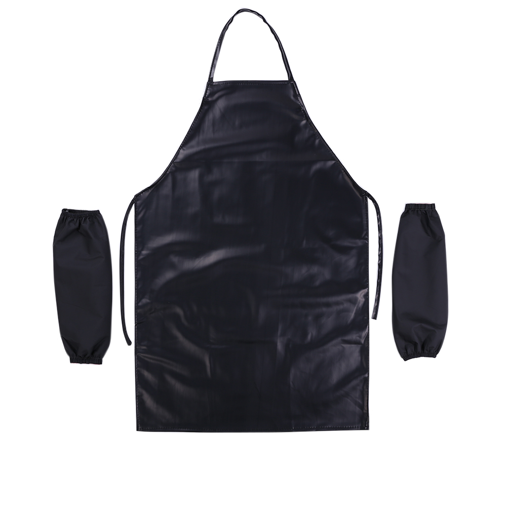 rudenlos Men Faux Leather Apron Waterproof Kitchen Restaurant Cooking