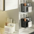 thumbnail image 1 of Cagogo 2Pcs Knife Rack, Large Capacity Kitchen Knife Organizer for Knives and Chopsticks, Plastic Draining Storage Rack for Cutting Boards and Utensils, Space Saving Kitchen Countertop Organizer, 1 of 9