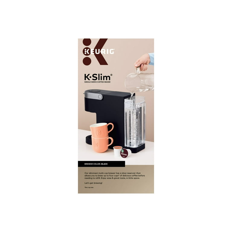 Keurig K Slim Compact Single Serve K Cup Pod Coffee Brewer Black Walmart
