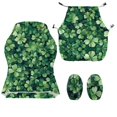 thumbnail image 4 of SCRAWLGOD St. Patrick's Day Four Leaf Clover Pattern Green Pattern Gaming Chair Cover with Armrest Cover, Soft Chair Seat Slipcover for Roating Chairs Reclining Computer Chair Protectors Set of 4, 4 of 7
