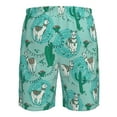 thumbnail image 6 of Kll Alapaca In Boho Men'S Casual Summer Beach Shorts Hawaiian Shorts With Pockets-Small, 6 of 9