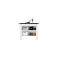 thumbnail image 4 of FM FURNITURE Brooklyn  Kitchen Island White/Onyx Color Engineered Wood, 4 of 6
