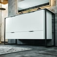 thumbnail image 4 of Eviva Moma 48 Inch White Double Sink Bathroom Vanity with Black Metallic Legs, 4 of 6