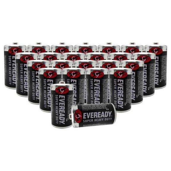 Eveready Super Heavy Duty C Zinc Carbon Batteries 24 Pack