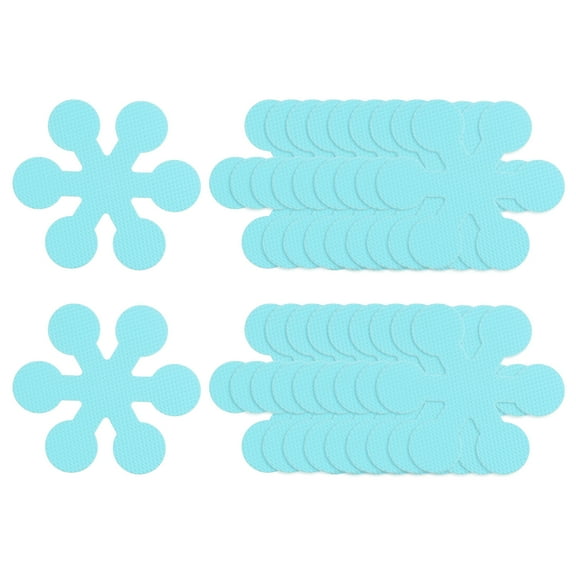 Uxcell 20 Packs Non Slip Stickers 3.15" Bath Shower Floor Snowflake Style Decals Blue