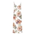 thumbnail image 5 of Kvture Maxi Dresses for Women Beach Summer Fashion Graphic Flowy Summer Long Dress Casual Loose Fit Maxi Dress White, 5 of 5