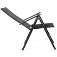 thumbnail image 2 of Costway Set of 2 Patio Folding Chair Recliner Adjustable  Black, 2 of 10