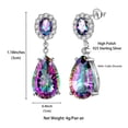 thumbnail image 6 of Juwaliy Teardrop Dangle Earrings Women Rainbow Mystic Topaz Stud Earring 925 Sterling Silver Jewelry Birthday Christmas Mother's Day Gift for Her, 6 of 7