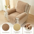 thumbnail image 5 of ANMINY Fleece Recliner Cover, Ultra-Soft Lambswool-Like Polyester Chair Protector with Non-Slip Silicone Particles, Machine Washable, Pet & Stain Resistant Furniture Cover, Brown, 5 of 8