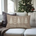 thumbnail image 3 of Christmas Pillow Covers 12x20 Inch Beige Neutral Merry Christmas Tree Decor Outdoor Xmas Winter Holiday Decorative Lumbar Throw Pillow Case Home Decorations for Living Room Bedroom Sofa Couch, 3 of 6