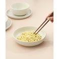 thumbnail image 3 of JoyJolt Mesa 4pc Stoneware Pasta Bowl set, 40oz - Linen, 3 of 8