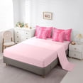 thumbnail image 5 of Erosebridal Gradient Cheetah Print Bedding Comforter Set 7pcs For Teens,Girls Animal Leopard Print Queen Bedding Sets,Pink Reversible, 5 of 6