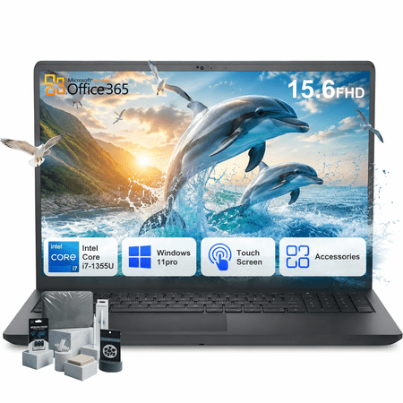Dell Inspiron 15 Laptop for Business & Students 15.6 FHD Touchscreen Intel 13th Gen Core i7-1355U 32 GB RAM 1 TB SSD Wi-Fi 6 Copilot AI Windows 11 Pro w/Accessories